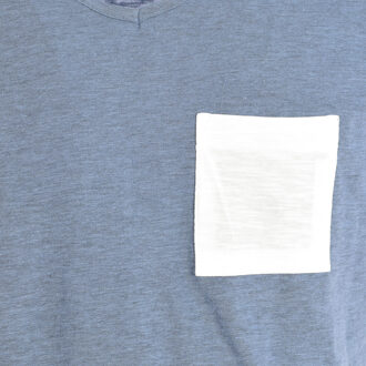 ELEVEN PARIS ABICO dames t-shirt met korte mouwen en ronde hals 17S1TS26 Blauw