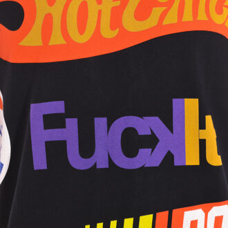 ELEVEN PARIS Dames-T-shirt met korte mouwen LOGOS ronde hals 17S1TS306 Zwart - S