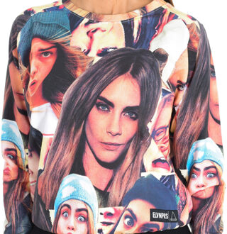 ELEVEN PARIS Damessweatshirt met lange mouwen en ronde hals 15S2LJ24 Veelkleurig