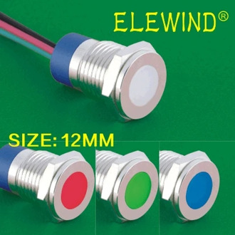 ELEWIND 12mm metal IP67 sealed RGB led indicator/pilot lamp(PM12T-D/Y/42RGB/12V/Stainless steel)