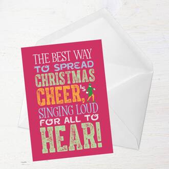Elf Christmas Cheer Greetings Card - Giant Card