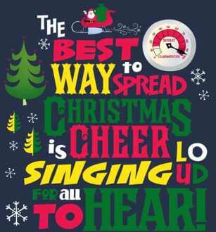 Elf Christmas Cheer Men's Christmas T-Shirt - Navy - L