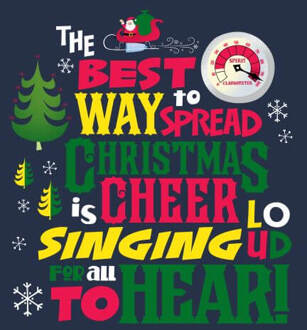 Elf Christmas Cheer Women's Christmas T-Shirt - Navy - L Blauw