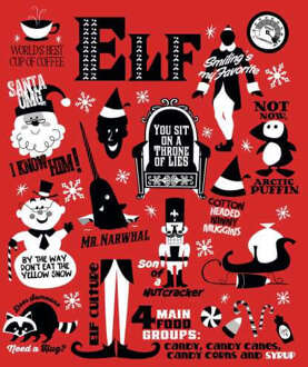 Elf Christmas Jumper - Red - S Rood