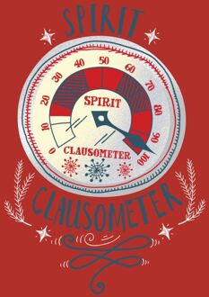 Elf Clausometer Men's Christmas T-Shirt - Red - L Rood