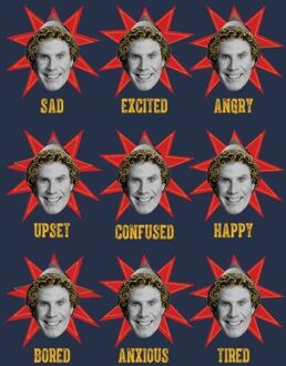 Elf Faces Women's Christmas T-Shirt - Navy - XS Blauw