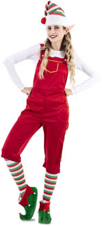 Elfen Jumpsuit Vrouw Rood Multikleur - Print