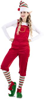Elfen Jumpsuit Vrouw Rood Multikleur - Print