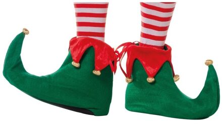Elfen schoenen - groen - 30 cm - volwassenen - elf accessoires - elfenschoentjes
