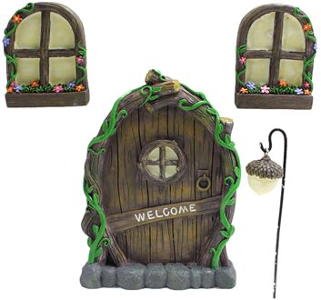 Elfs Lichtgevende Hars Ambachten Deuren En Ramen Ornamenten Retro Stijl Standbeeld Pastorals Restaurant Home Decoratie Sieraden