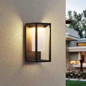 Eliel LED-wandlamp op zonne-energie grafiet, wit