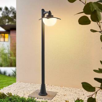 Elinda tuinpadverlichting, 1-lamp donkergrijs, wit