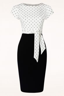Elise jurk in zwart en wit Zwart/Wit