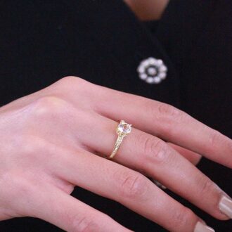 Elise Ring - Goud en Kristal