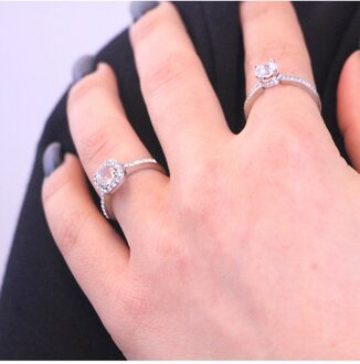 Elise ring - Oostenrijks kristal Wit Zilver - N