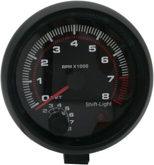 Elistooop Toerenteller 3.75 Inch Universal 8000 RPM Zwarte Auto Truck Toerenteller Digitale Snelheidsmeter Shift Light Auto kit