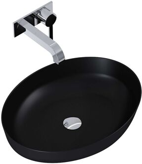Elita Opzet Waskom Rika 52x40cm Keramiek Mat Zwart