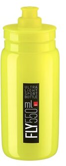 Elite Fly Water Fles Fietsen Sport Racefiets Mtb 550Ml Bpa Gratis Tdf Gym Run Drinken Plastic Bidon geel