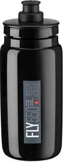 Elite Fly Water Fles Fietsen Sport Racefiets Mtb 550Ml Bpa Gratis Tdf Gym Run Drinken Plastic Bidon grijs