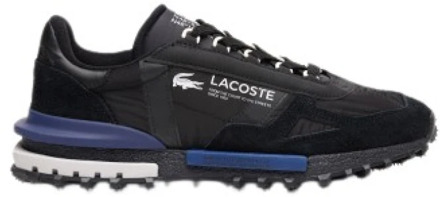 Elite Lacoste Heren Sneakers Zwart/Blauw Lacoste , Black , Heren - 42 EU