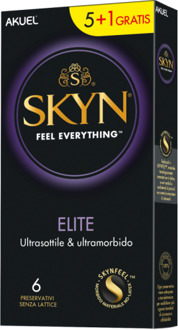 Elite Ultradunne En Zachte Latexvrije Condooms 24 stuks (4x6) 2026-05 Transparant - 53 (omtrek 11-11,5 cm)