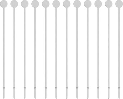 Elite Vaggan BBQ/barbecue spiesen/vleespennen of groente pennen - 8x - rvs - 37 cm