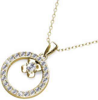 Eliza hangers - Goud en kristal