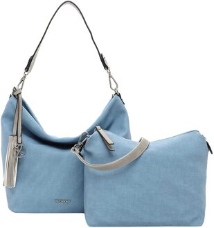 Elke Handtas M smoke blue Damestas Blauw - H 28 X B 36 X D 14