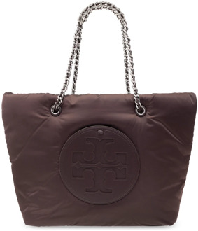 ‘Ella’ shopper tas Tory Burch , Brown , Dames - ONE Size