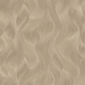ELLE Decoration Vinylbehang Waves - Goud - 10,05 M X 53 Cm