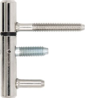 ELLE Inboorpaumelle Voor Opdekdeur - Vernikkeld Staal - Ø 12x75 Mm - 2 Stuks