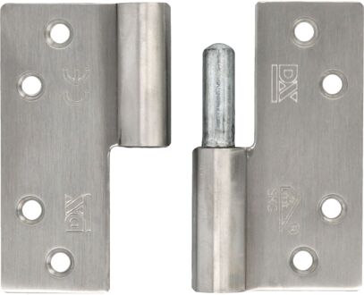 ELLE Kogelstiftpaumelle - Rvs - 89x89 Mm - Met Afgeronde Hoeken