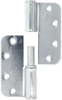 ELLE Kogelstiftpaumelle - Verzinkt Staal - 89x89 Mm - Met Afgeronde Hoeken