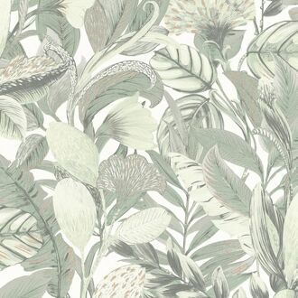 ELLE Vinylbehang Forest - Groen - 10,05 M X 53 Cm