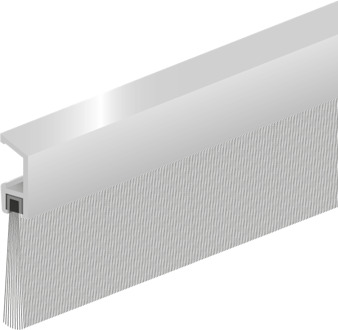 Ellen Dorpelstrip met borstel aluminium ibs 300cm