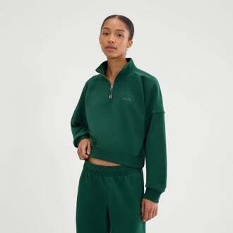 ELLESSE Carrera 1/4 Zip Longsleeve Dames-donkergroen - S,M,L