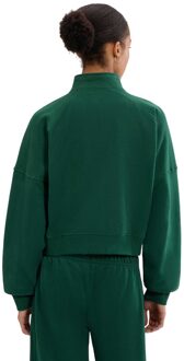 ELLESSE Dames Carrera Kwart Rits Sweatshirt (Donkergroen) - EU 36 / UK 8