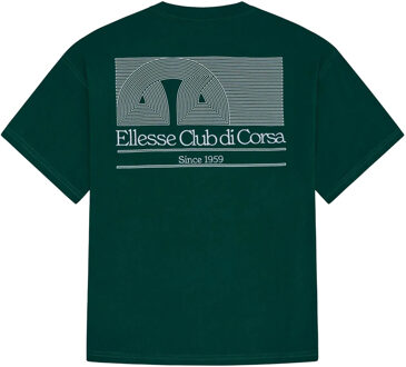 ELLESSE Heren Club Di Corsa T-Shirt (Donkergroen) - maat M