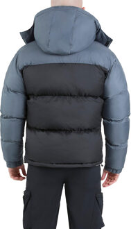 ELLESSE Heren Dappiani Gewatteerde Jas (Zwart/Grijs) - maat XL