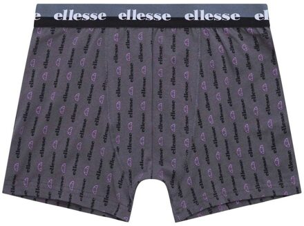 ELLESSE Heren Muxel788 Boxershorts (Set van 3) (Grijs/Zwart/Paars) - maat M
