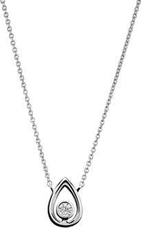 'Ellie' Dames 925 Sterling Zilveren Set: Ketting + Oorbellen - Zilver SET-7485