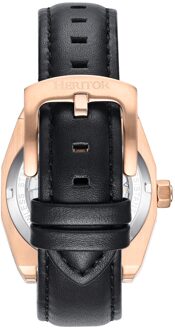 Elliott leren band horloge Zwart/goud