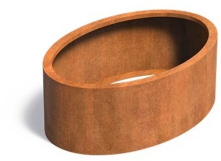 Ellipse cortenstaal 120 x 80 x h.40 cm bloembak zonder bodem