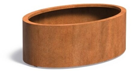 Ellipse cortenstaal 120 x 80 x h.40 cm bloembak