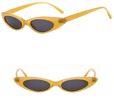 Elliptische Frame Kat Brillen Trend Oceaan Film Zonnebril Druppelvormige Voor Driver Populaire Auto Rijden Bril geel