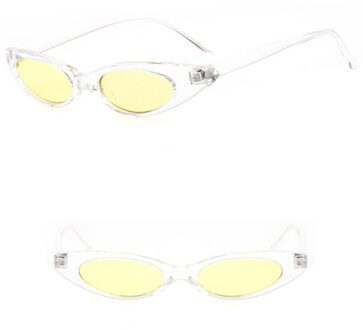 Elliptische Frame Kat Brillen Trend Oceaan Film Zonnebril Druppelvormige Voor Driver Populaire Auto Rijden Bril transparant
