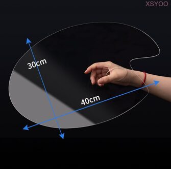 Elliptische Platte Transparant Acryl Verf Palet Gouache Kunstenaar Pigment Mixing Palet Voor Art Olie Aquarel Wit Gereedschap 30x40cm