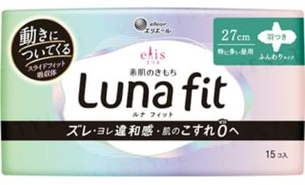 Ellis Luna Fit Sanitary Pad Heavy Flow During The Day 27cm With Wings 15 pcs