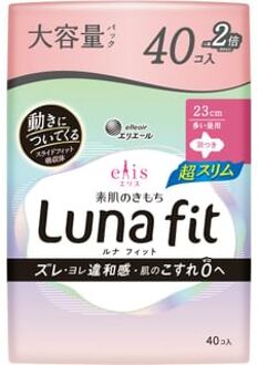Ellis Luna Fit Sanitary Pad Ultra Slim Heavy Daytime 23cm With Wings 40 pcs
