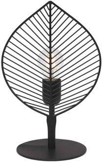 Elm metalen tafellamp, hoogte 32,5 cm zwart mat